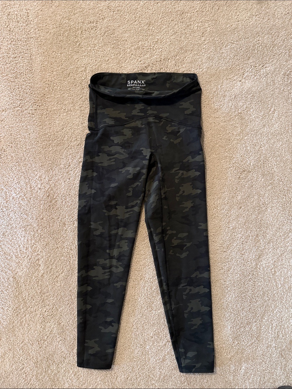 SPANX Kids Black Camo High Waist Leggings